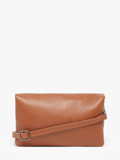 Cross Body Tas Caviar Leder Milano Bruin caviar CA23067 ander zicht 3